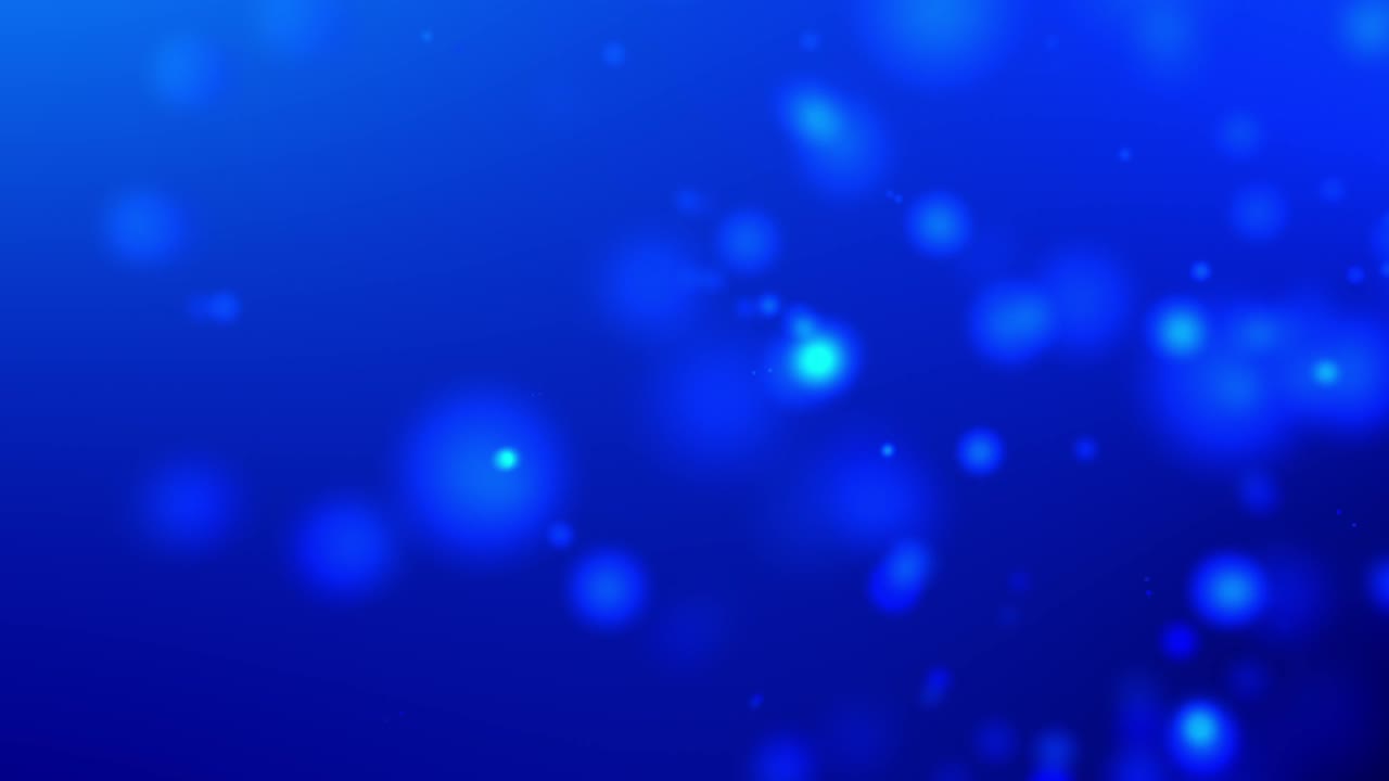 4k 파란색 빛, 다채로운 파란색에 떠 있는 보케, 움직이는 그라디언트 배경, 공중에서 회전하는 동적 입자의 루프 3d 애니메이션, 보케 비디오
