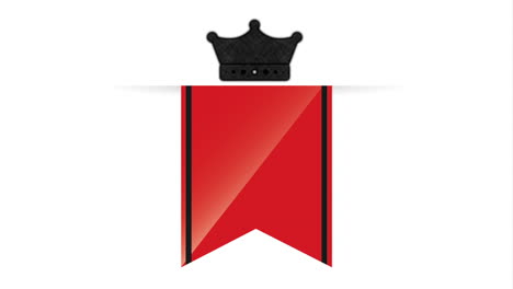 red ribbon with crown award