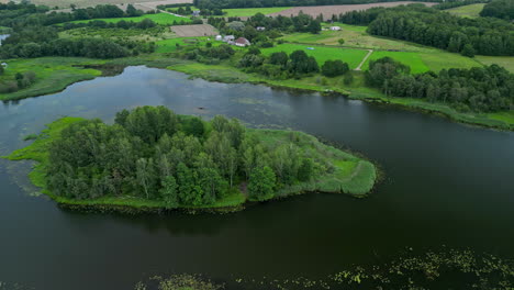 Mangrove-landscape-and-beautiful-river,-Latvia,-Europe