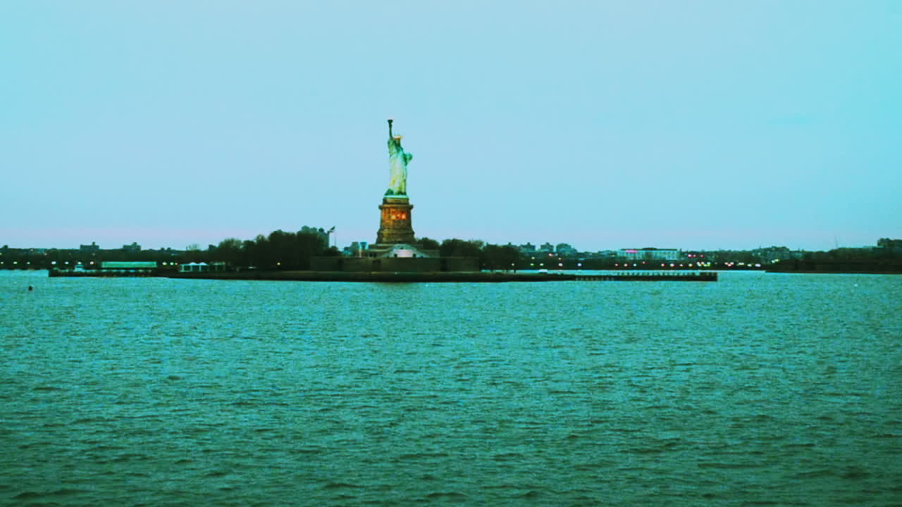 Statue of Liberty, New York. Shooting in the spring