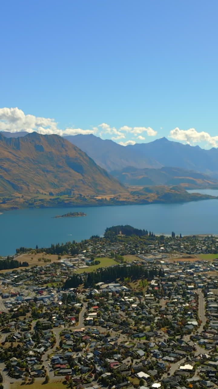 Aerial View of Queenstown, New Zealand
