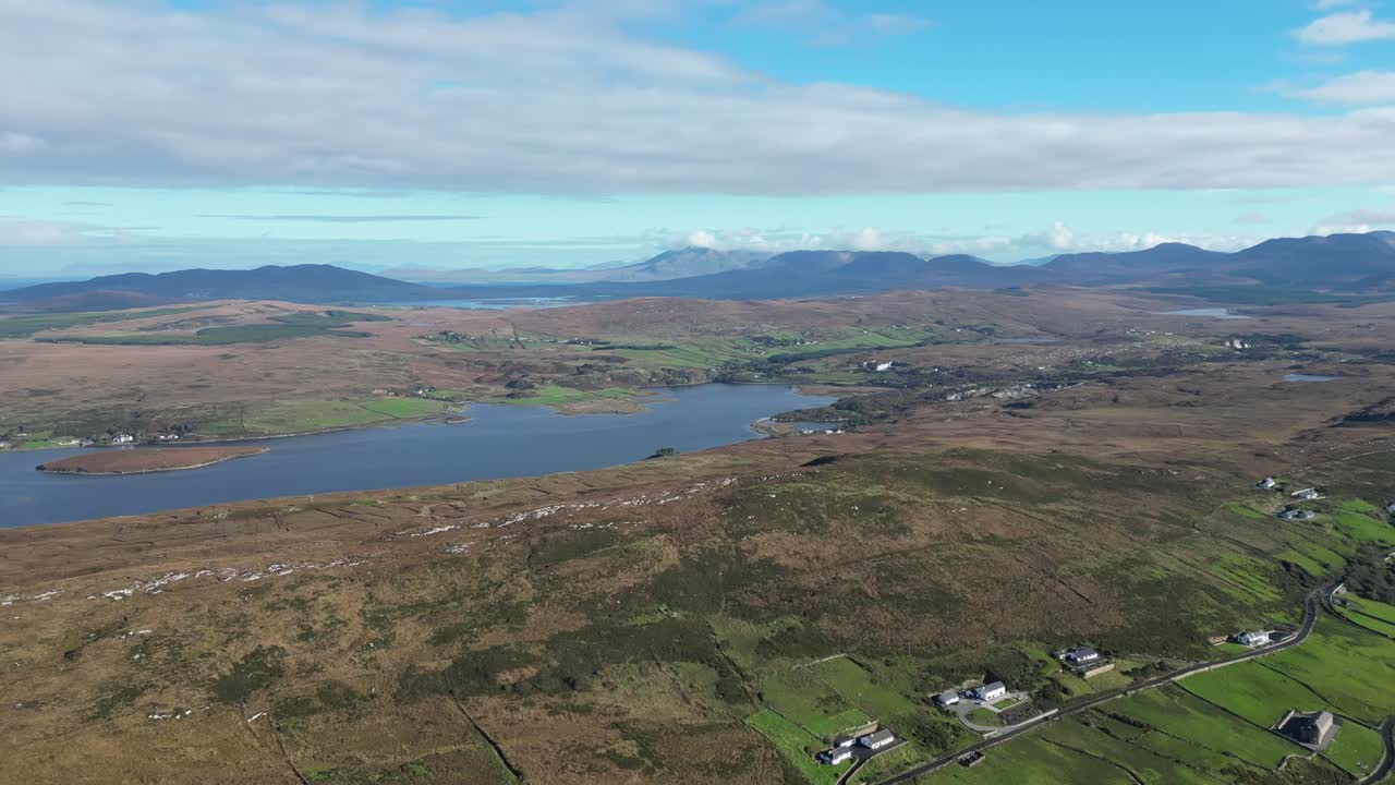 Panoramic Aerial Views Of Connemara, Region Of County Galway, Western Ireland