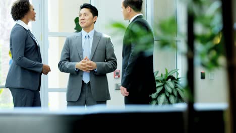 young multi ethnic business people in finance meeting