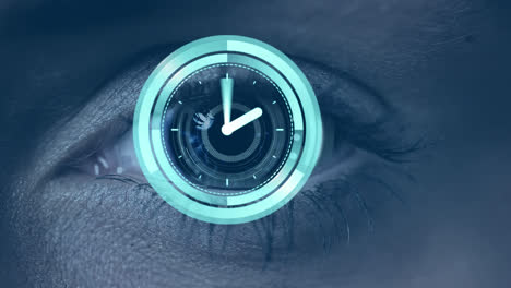 clock moving and human eye