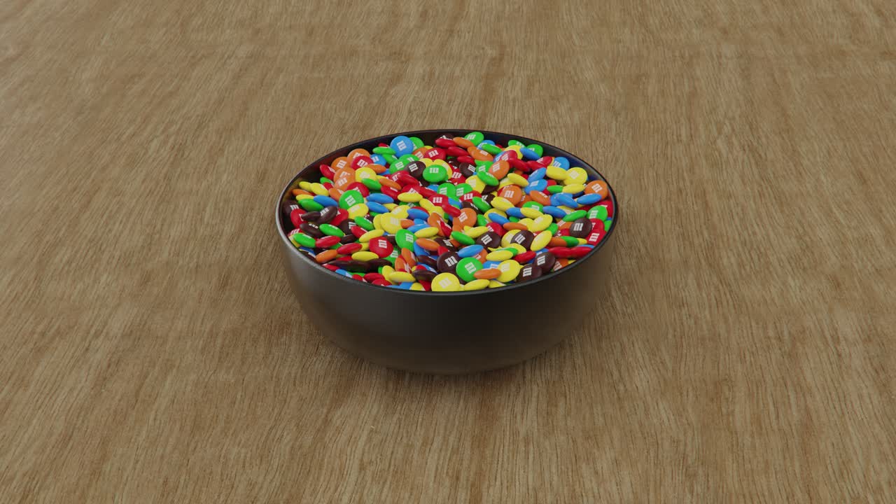 A Bowl of Colorful M&M's Candies