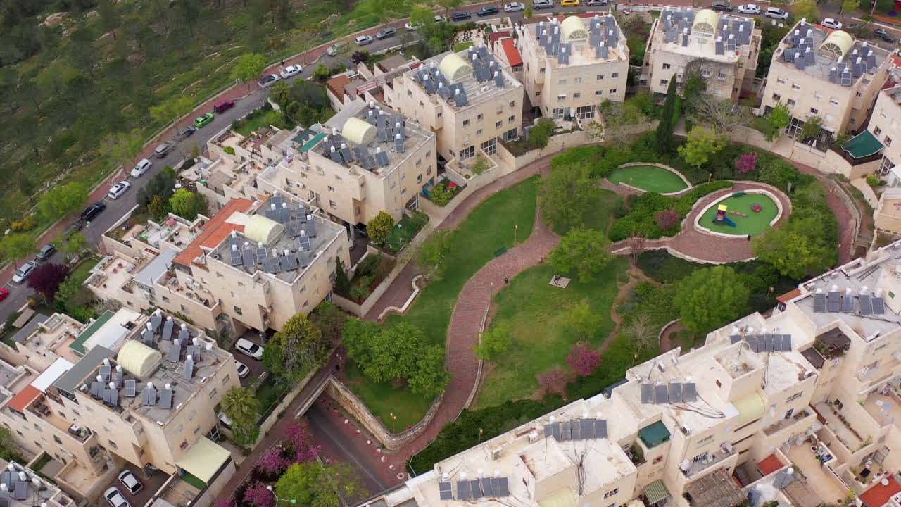 Jerusalem Mevasert zion buildings and landscape-aerial view
