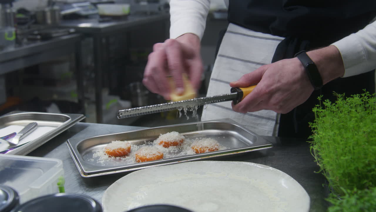 Chef Preparing and Plating Food