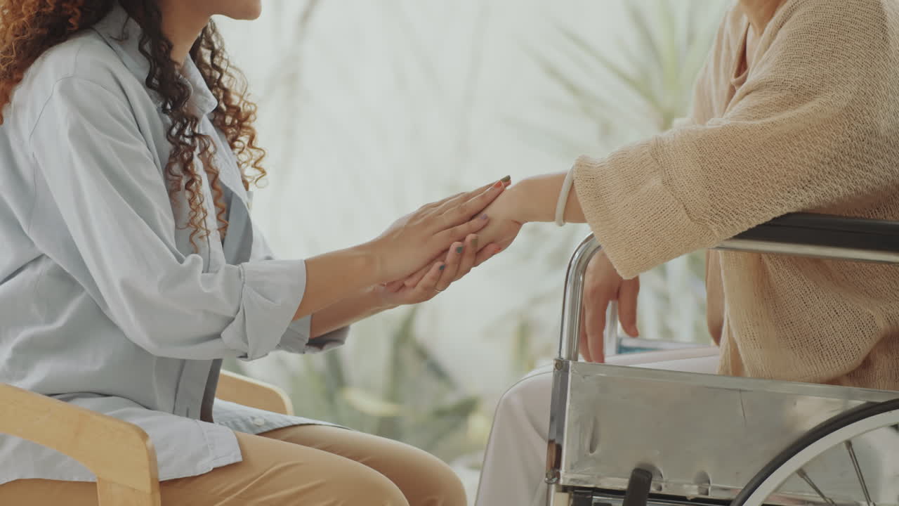 Comforting elderly care with friendship and support