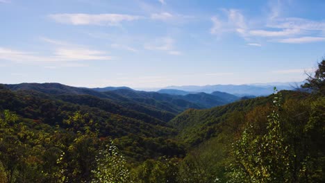 Mountain-valley-wide-pan-with-lens-flare