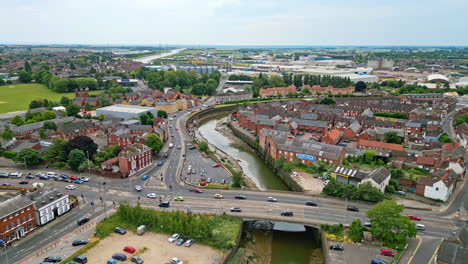 scenic beauty of boston, lincolnshire, in mesmerizing aerial drone footage: port, ships, saint botolph church , saint botolph's bridge