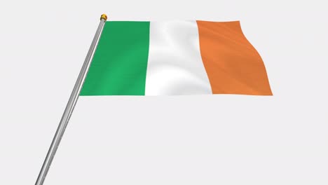 a loop video with an alpha channel of theireland flagwith a transparent background.