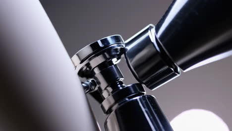 close-up of a modern microscope