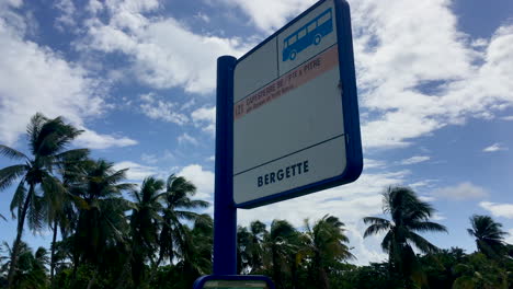 bus stop in guadeloupe