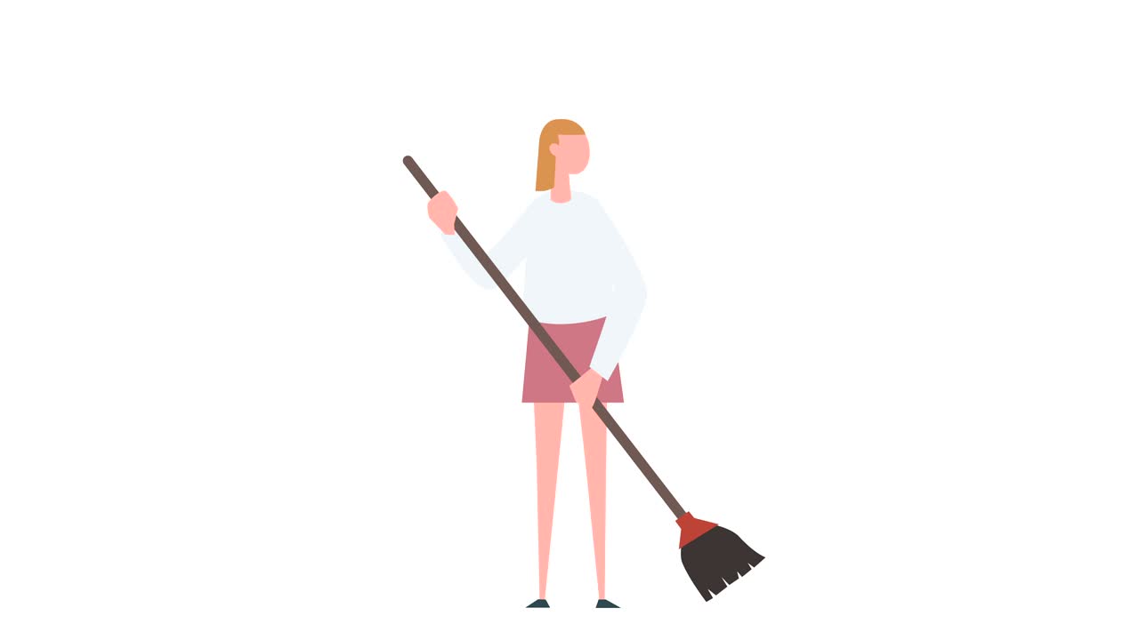 animación de personajes de mujeres coloridas de dibujos animados.