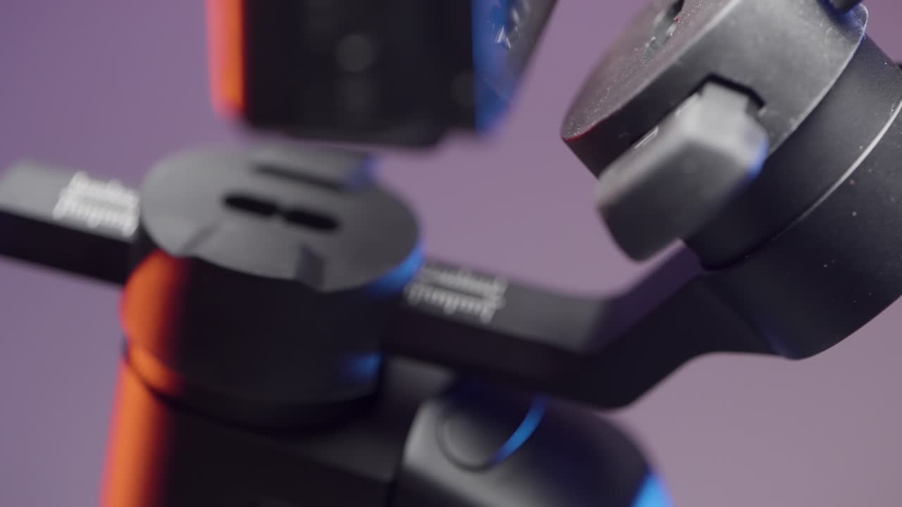 primer plano de un gimbal de la cámara