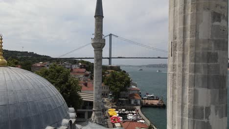 beylerbeyi mosque minaret aerial drone