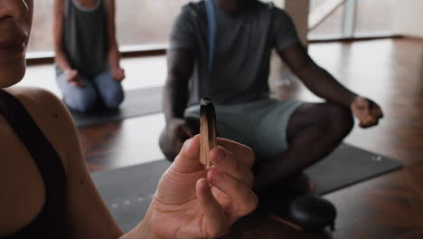Yoga Class with Incense Meditation
