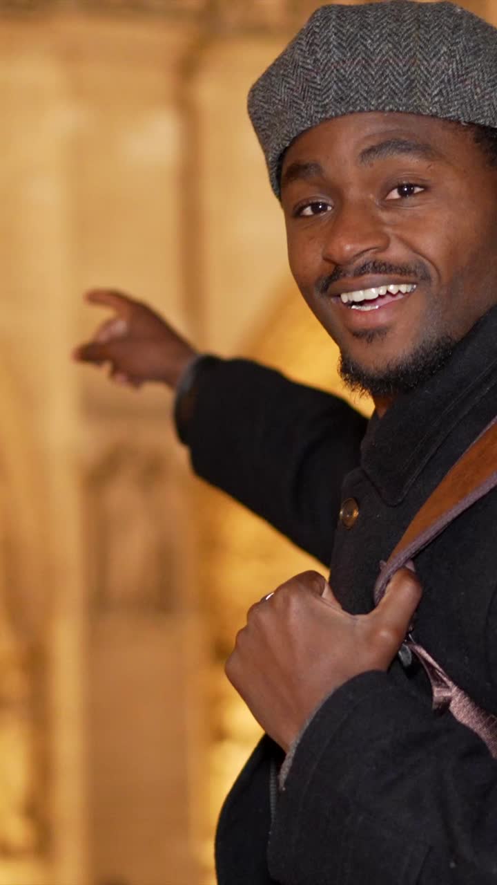 Man in a hat and coat