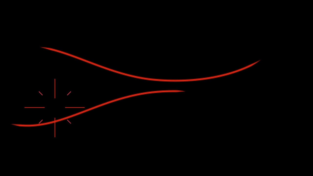 Animazione di forma geometrica rossa fluttuante isolata su sfondo nero