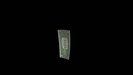 one-dollar bill note spinning in motion, representing finance, economy, wealth, and monetary concepts in a dynamic financial setting.