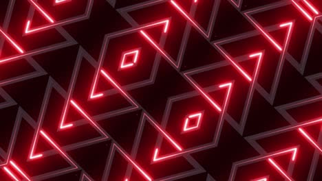 red neon triangle pattern