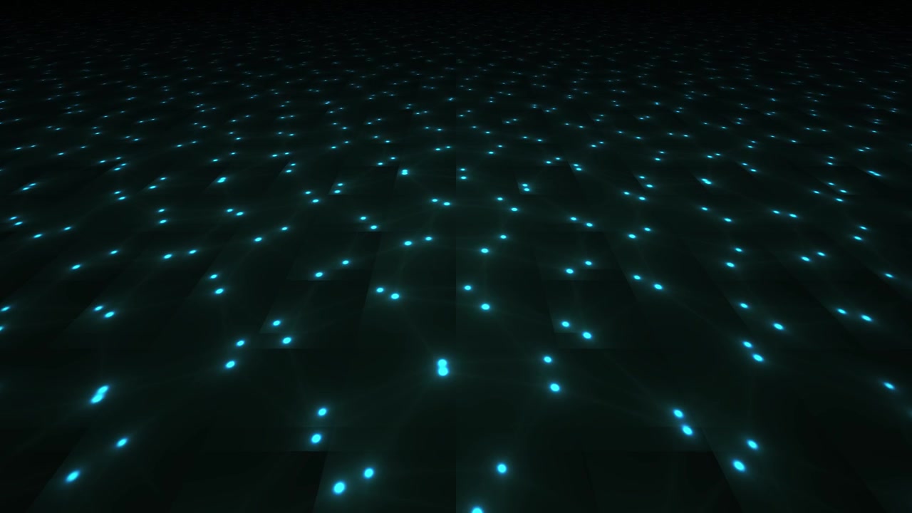 Abstract Digital Network Grid with Glowing Blue Nodes