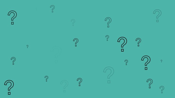 Animation of question marks on green background