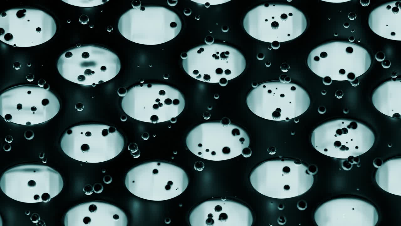 Abstract Pattern of Bubbles on a Dark Grid Surface