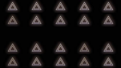 Yellow geometric triangles pattern with neon light