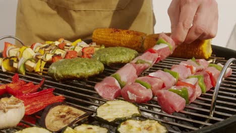 delicious grilled food on a barbecue