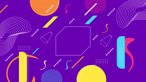 motion graphic of flat geometric background