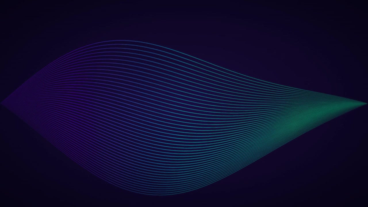 Abstract Motion Graphics with Glowing Neon Lines and Waves