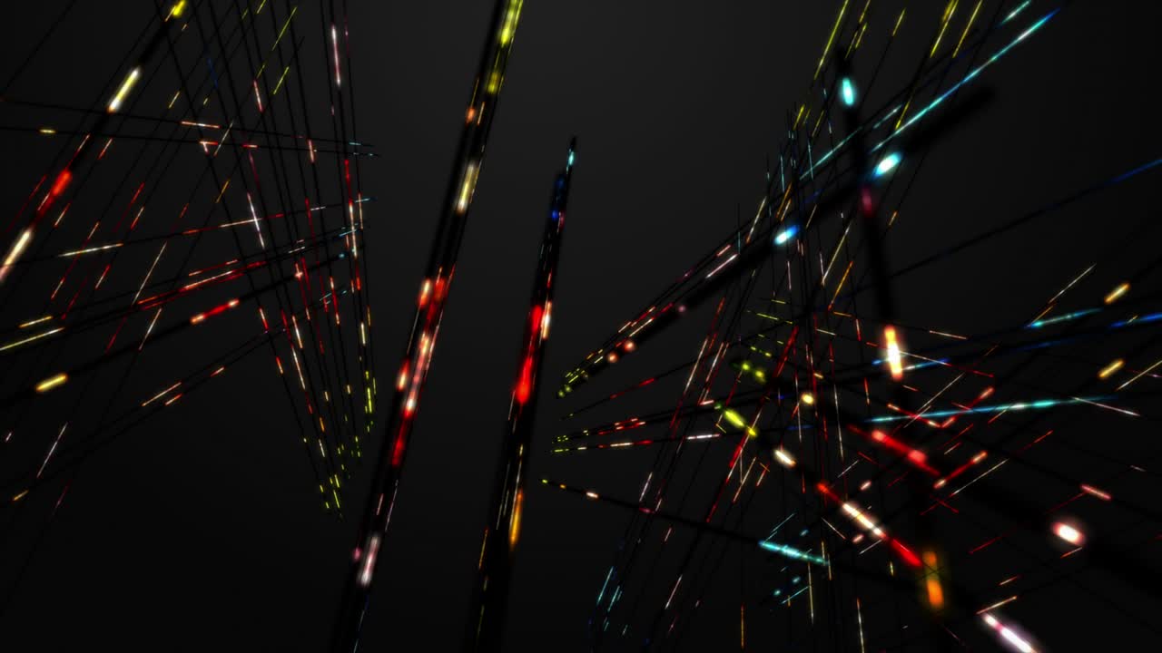 animación futurista con objeto de franja brillante en cámara lenta, 4096x2304 bucle 4k