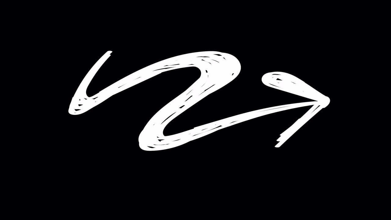 Animated Hand-Drawn Scribble Arrow Pointing Right