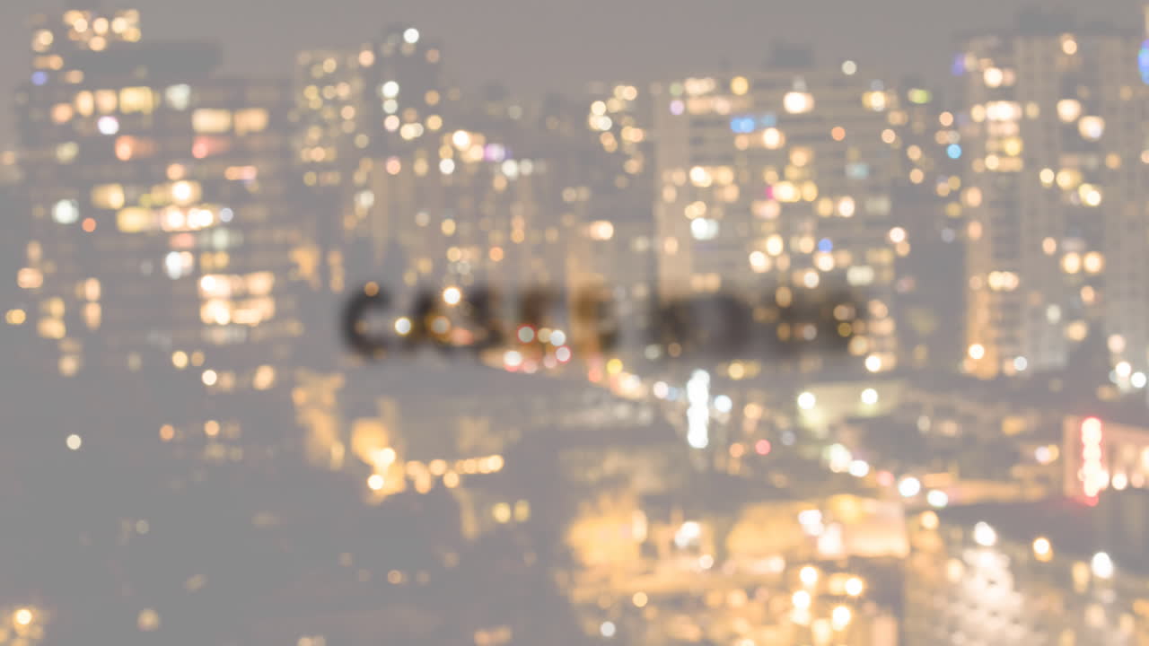 코로나 19 텍스트의 애니메이션과 도시 풍경에 변화하는 사례의 수