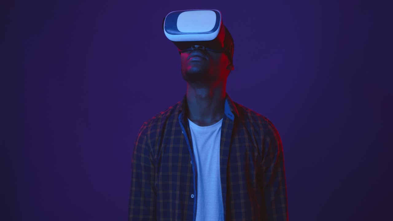 Man Experiencing Virtual Reality