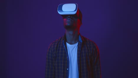 man experiencing virtual reality