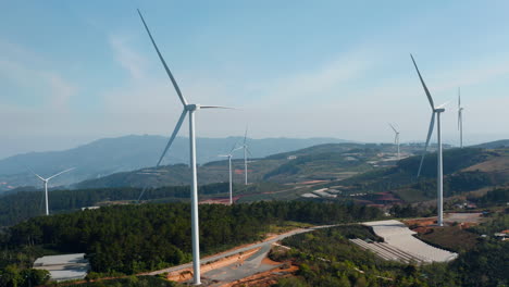 wind turbines at wind power plant