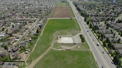 aerial view of a large retail lot for sale