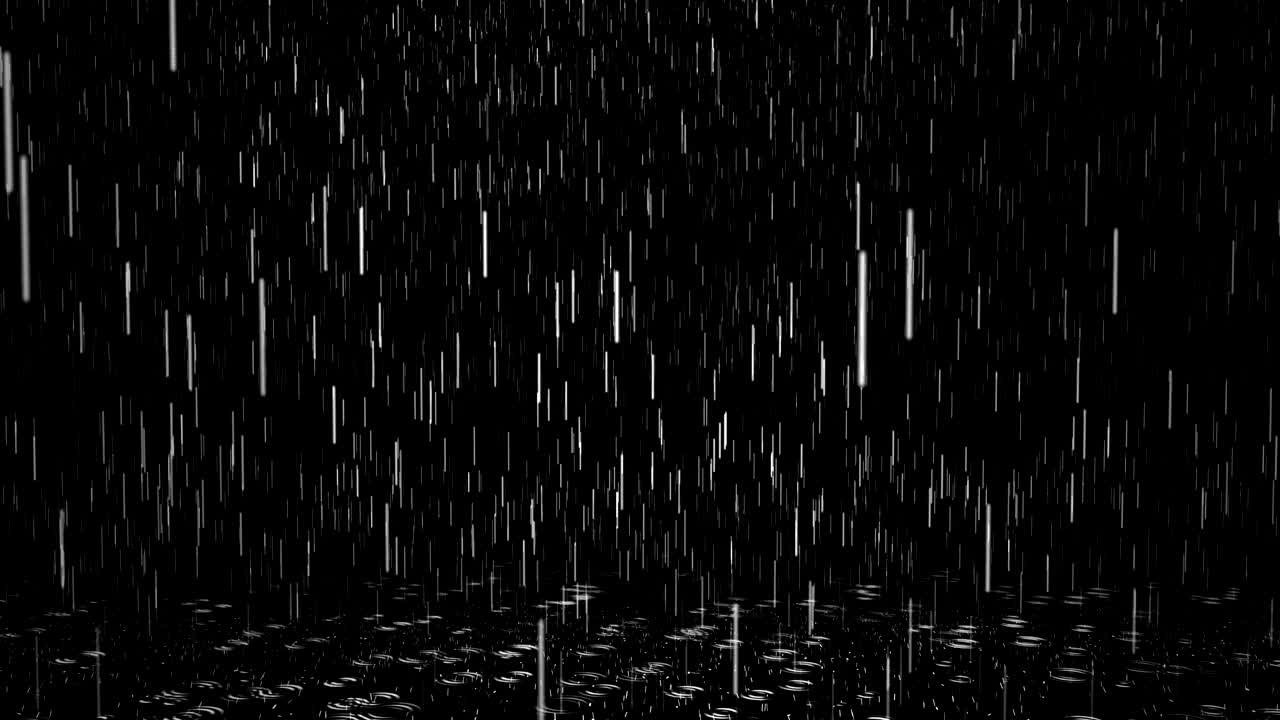 Set of 4 Heavy Rain on Floor Loops. High Camera Angles.