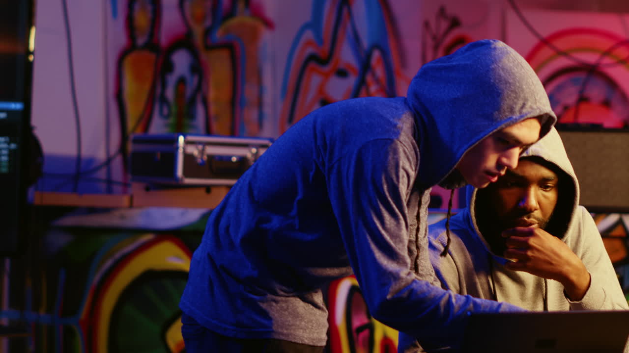 hacker enseñando guión kiddie para hackear la computadora