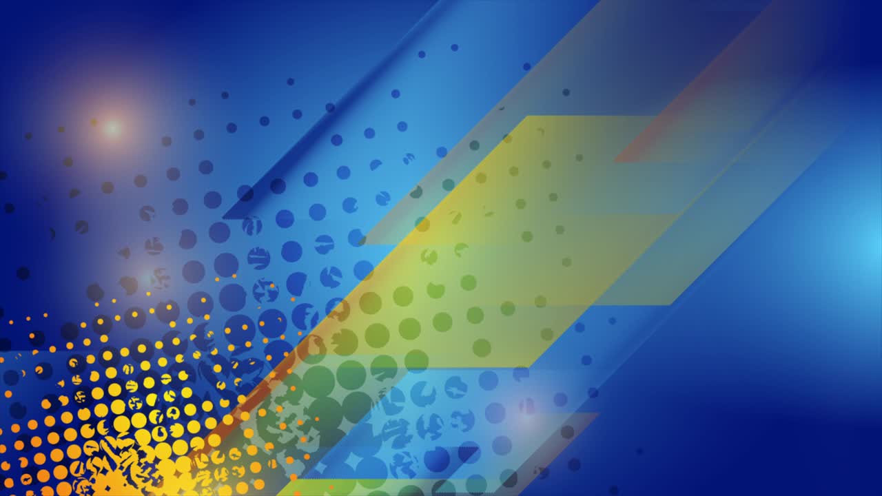Grunge blue yellow geometric abstract motion background