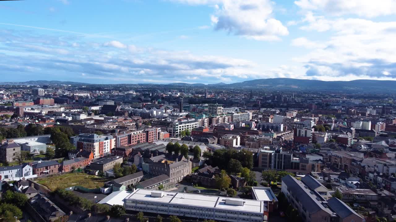 Flygfoto över Dublin stad