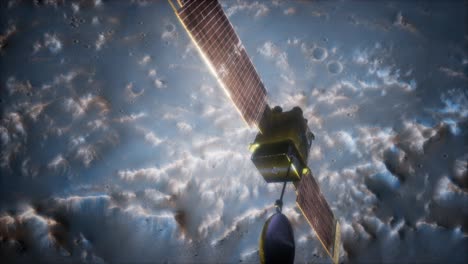 topógrafo global en órbita alrededor del planeta marte