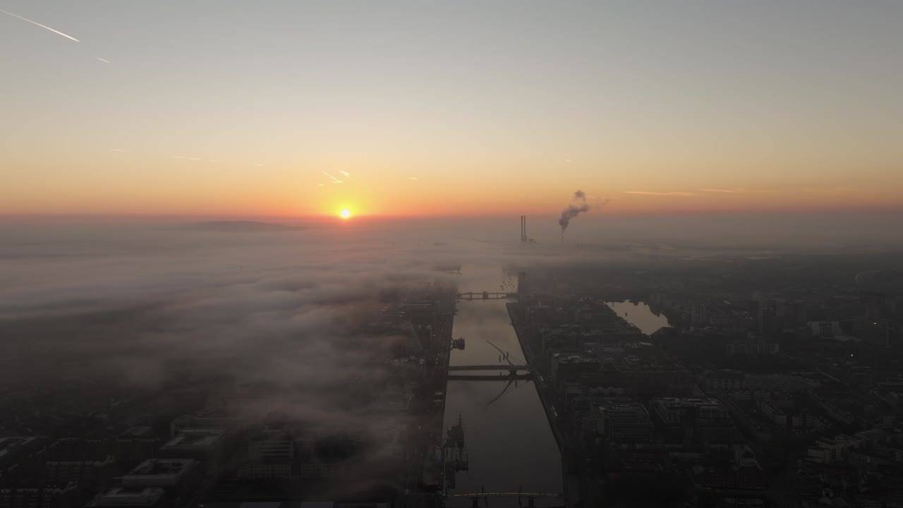 Unbelievable fog conditions in Dublin 4K Cinematic Drone Footage 07- Co.Dublin - Ireland