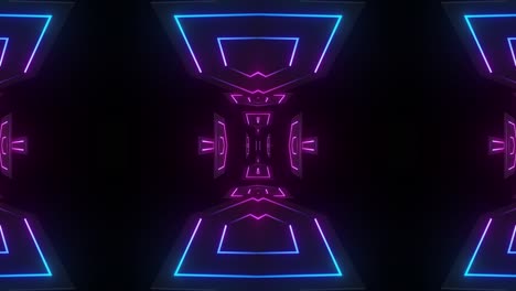 neon tunnel geometric abstract pattern