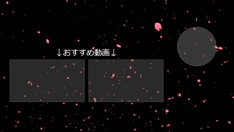 cherry blossom particles japan language end card motion graphics