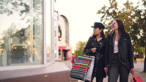 Two Women Shopping in the City