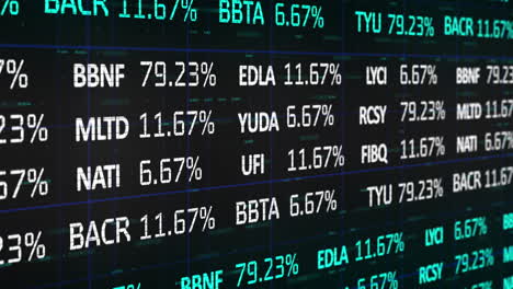 stock market data processing against black background