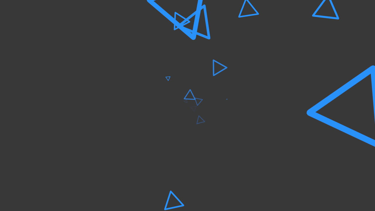 Motion intro geometric neon blue triangles abstract simple background